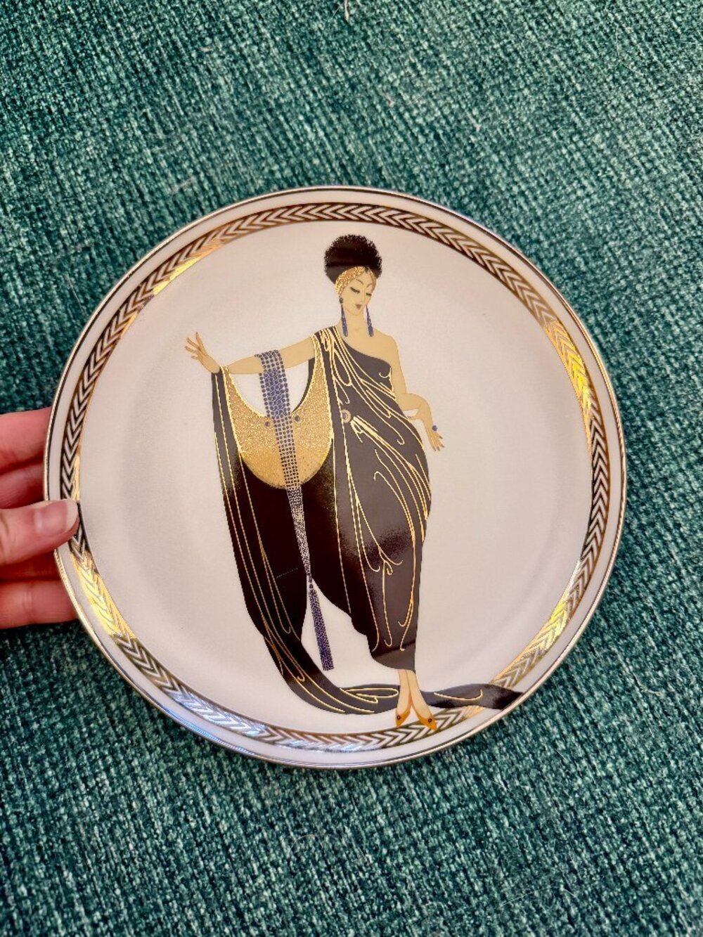 House of Erté 'Glamour' Franklin Mint Limited Edition Display Plate